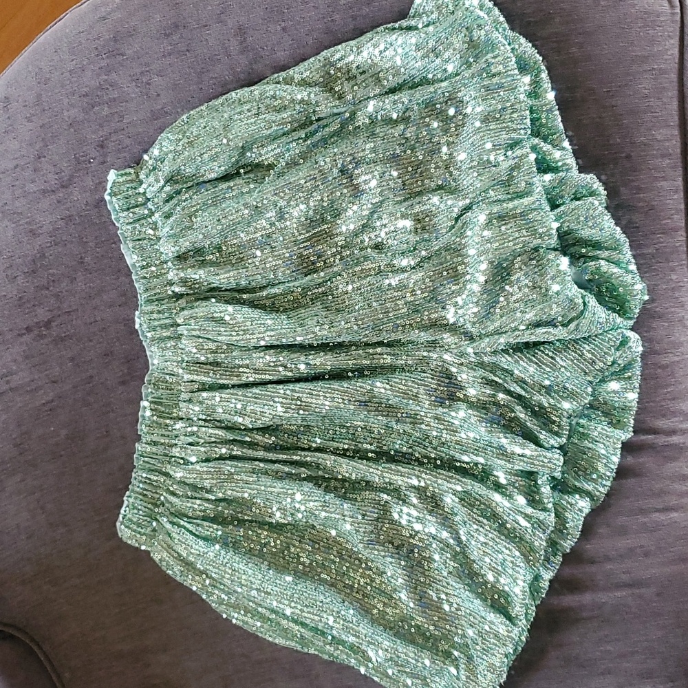 Sequin Blouson Shorts